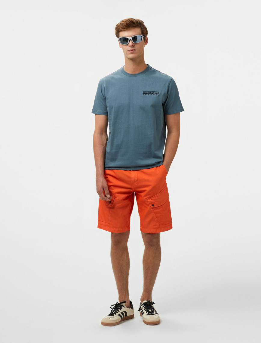 Napapijri S-Vignoni Back SS Erkek Mavi T-Shirt Napapijri S-Vignoni Back SS Erkek Mavi T-Shirt