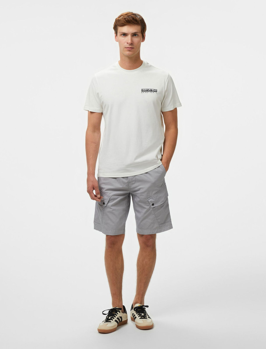 Napapijri S-Vignoni Back SS Erkek Beyaz T-Shirt Napapijri S-Vignoni Back SS Erkek Beyaz T-Shirt