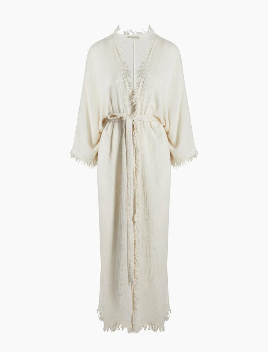 İKİKIZ Bürümcük Kimono Kadın Naturel İKİKIZ Bürümcük Kimono Kadın Naturel