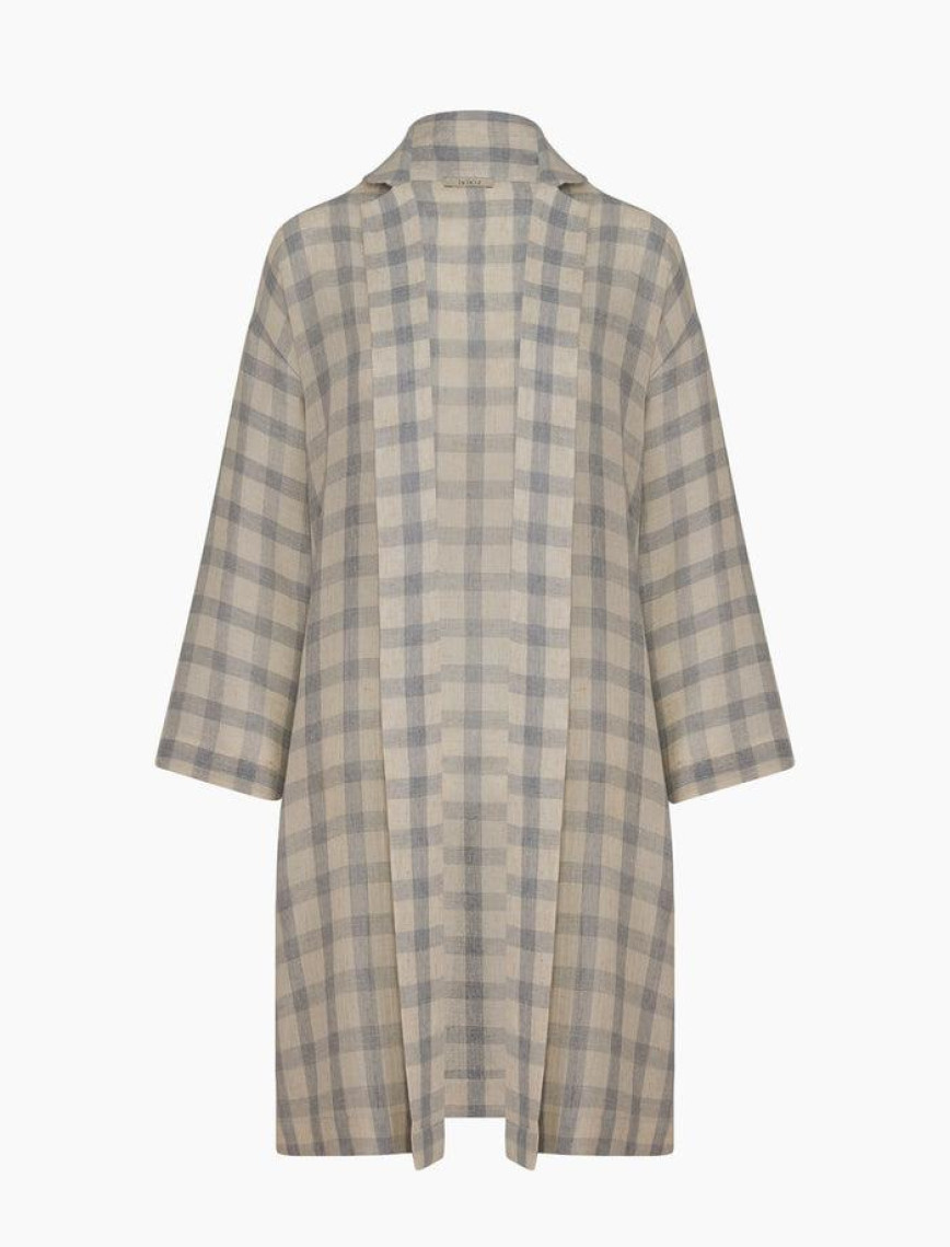 İKİKIZ Gri Ekose Kimono Kadın Renkli İKİKIZ Gri Ekose Kimono Kadın Renkli