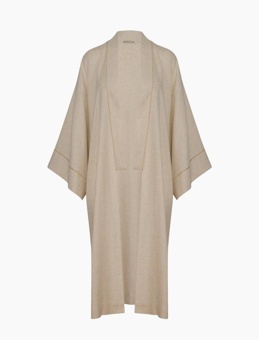 İKİKIZ Natürel Keten Kimono Kadın Naturel İKİKIZ Natürel Keten Kimono Kadın Naturel