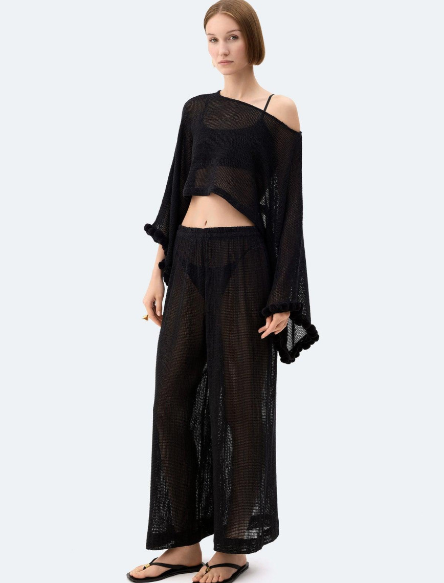 İKİKIZ Kroşe Bluz Kadın Siyah İKİKIZ Kroşe Bluz Kadın Siyah