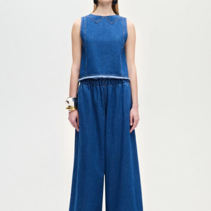 İKİKIZ Denim Bluz Kadın Mavi İKİKIZ Denim Bluz Kadın Mavi