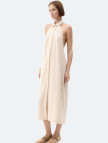 İKİKIZ Natürel Keten Gömlek Elbise Kadın Naturel İKİKIZ Natürel Keten Gömlek Elbise Kadın Naturel