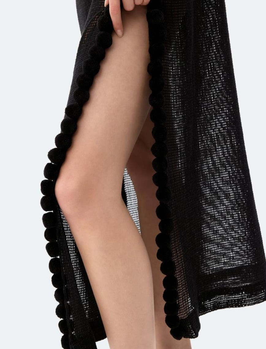 İKİKIZ Siyah Kroşe Elbise Kadın Renkli İKİKIZ Siyah Kroşe Elbise Kadın Renkli