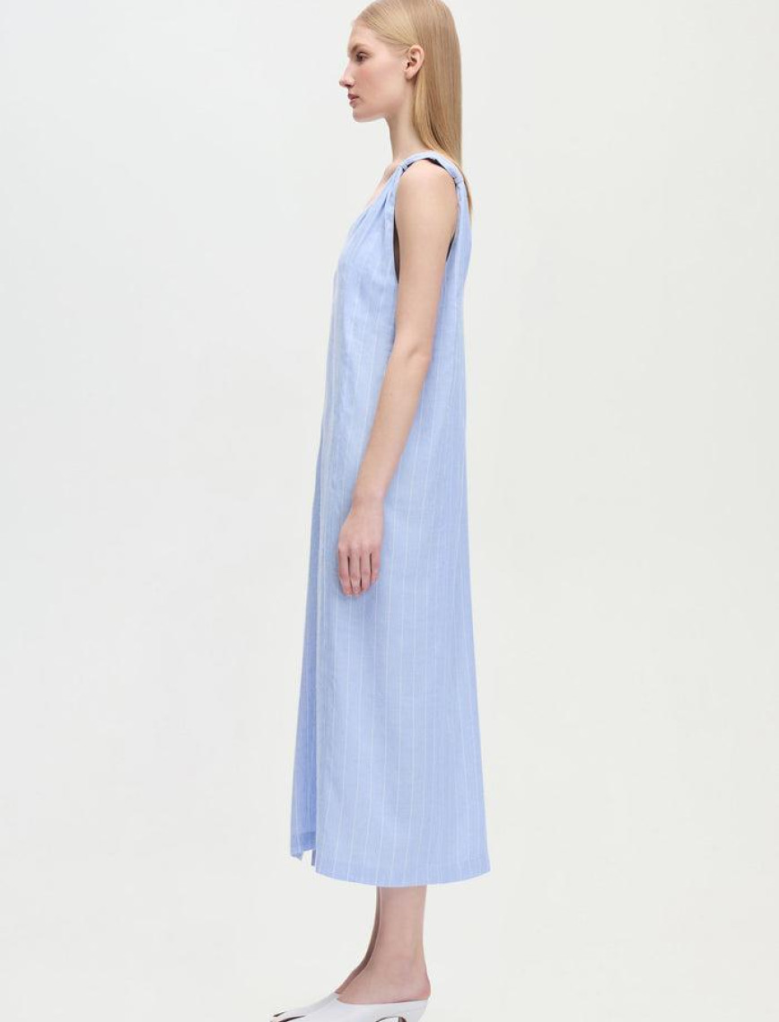 İKİKIZ Keten Karışımlı Çizgili Elbise Kadın Renkli İKİKIZ Keten Karışımlı Çizgili Elbise Kadın Renkli