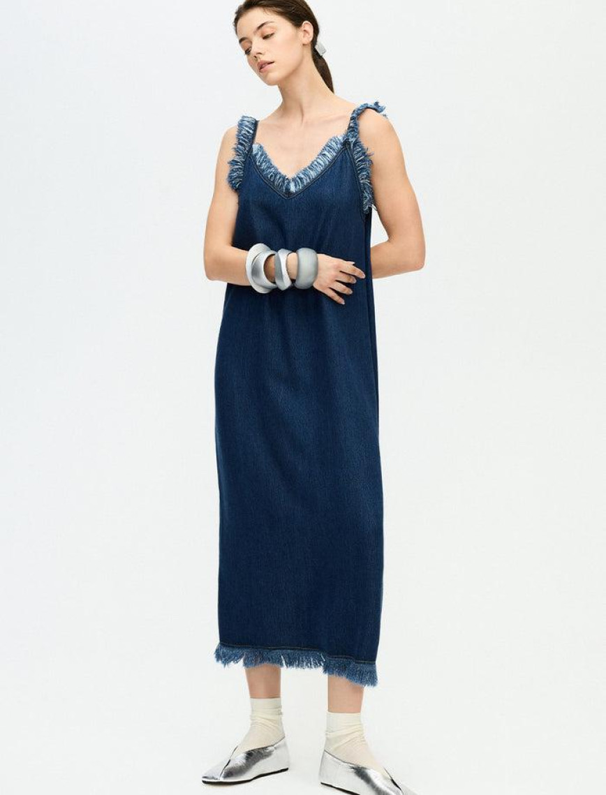 İKİKIZ Denim Askılı Elbise Kadın Renkli İKİKIZ Denim Askılı Elbise Kadın Renkli