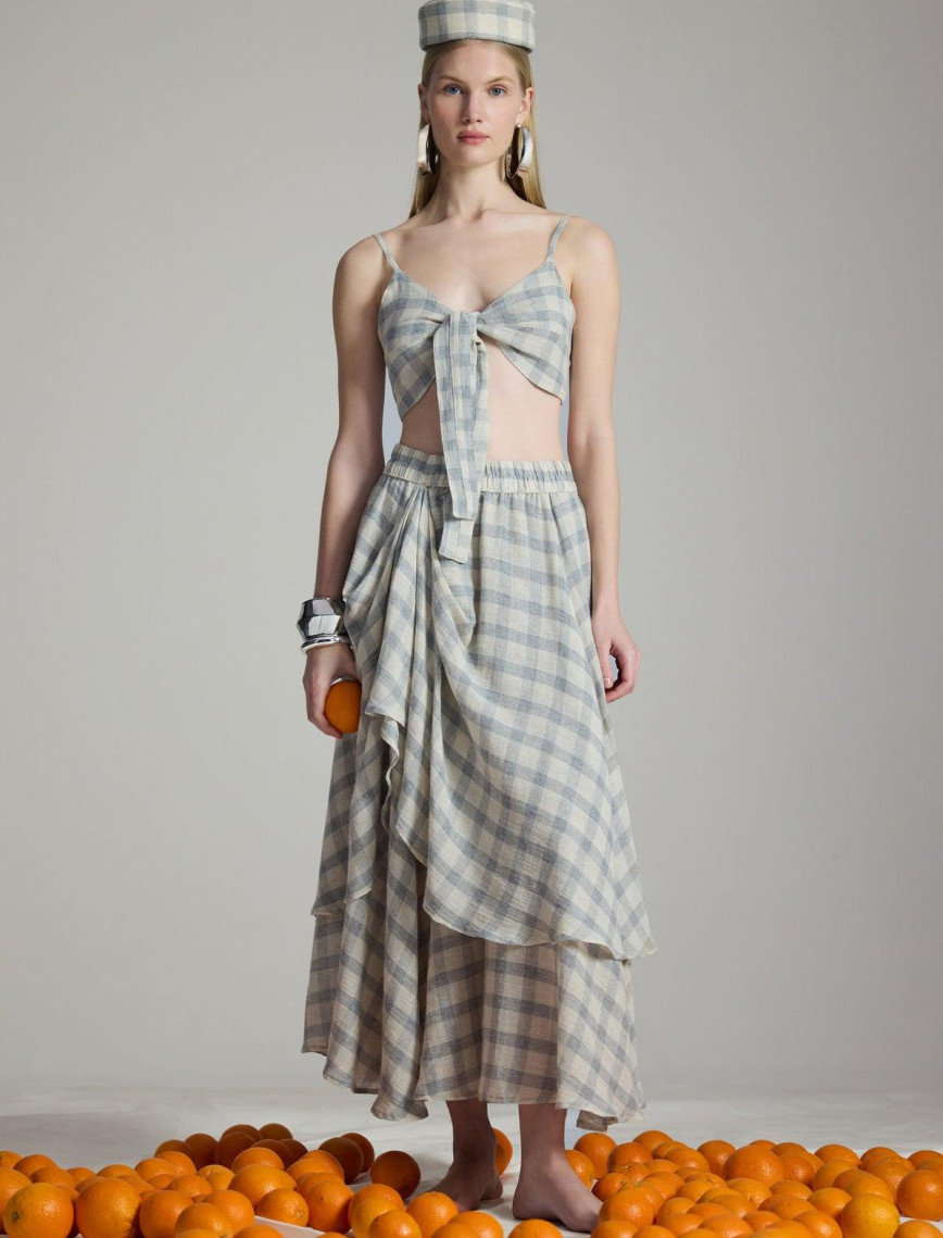 İKİKIZ Gri Ekose Bra Kadın Renkli İKİKIZ Gri Ekose Bra Kadın Renkli