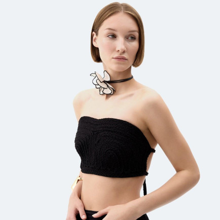 İKİKIZ Keten Büstiyer Kadın Siyah İKİKIZ Keten Büstiyer Kadın Siyah