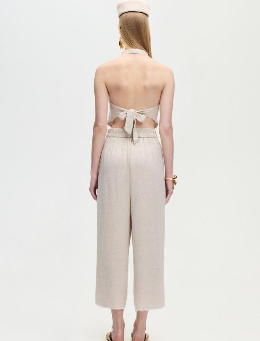 İKİKIZ Keten Naturel Yelek Kadın Naturel İKİKIZ Keten Naturel Yelek Kadın Naturel