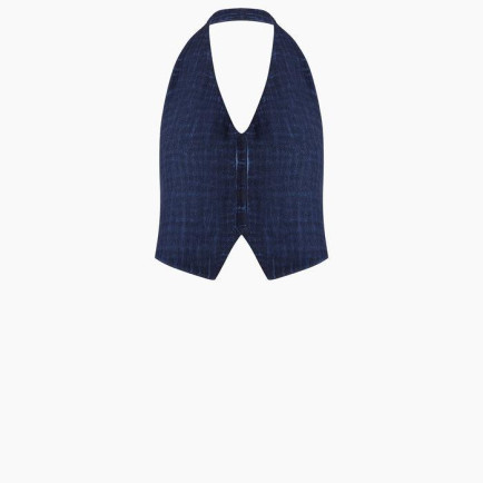 İKİKIZ Keten Navy Yelek Kadın Renkli İKİKIZ Keten Navy Yelek Kadın Renkli