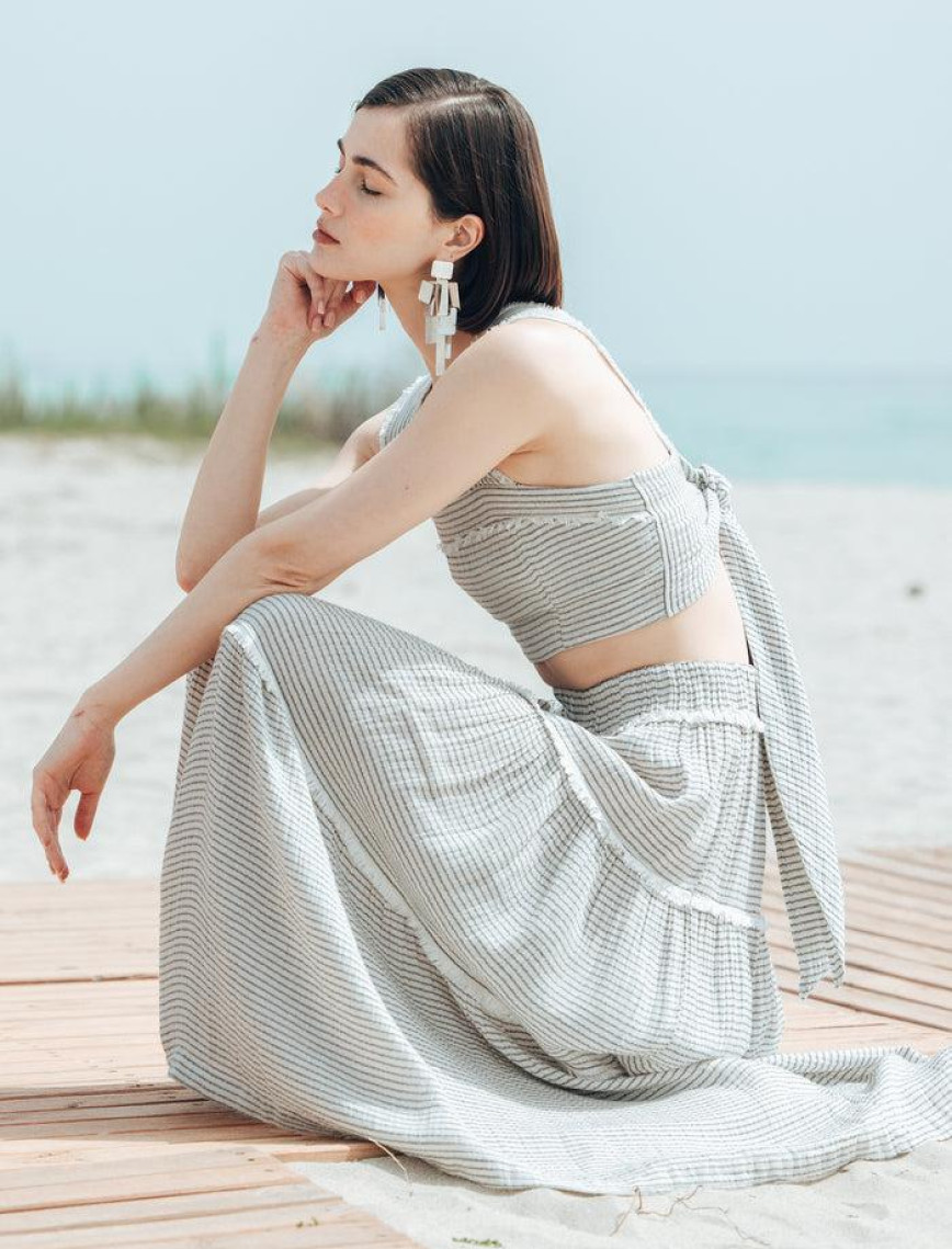 İKİKIZ Siyah Çizgili Etek Takım Kadın Siyah İKİKIZ Siyah Çizgili Etek Takım Kadın Siyah