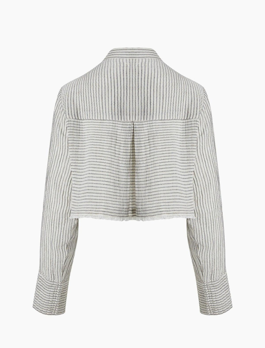 İKİKIZ Siyah Çizgili Kısa Gömlek Kadın Siyah İKİKIZ Siyah Çizgili Kısa Gömlek Kadın Siyah