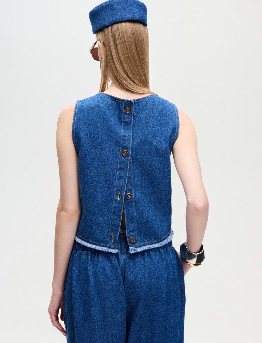 İKİKIZ Denim Pillbox Şapka Kadın Mavi İKİKIZ Denim Pillbox Şapka Kadın Mavi