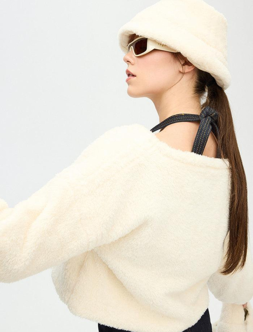 İKİKIZ Peluş Şapka Kadın Bej İKİKIZ Peluş Şapka Kadın Bej