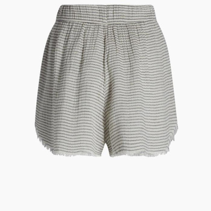 İKİKIZ Siyah Çizgili Mini Şort Kadın Siyah