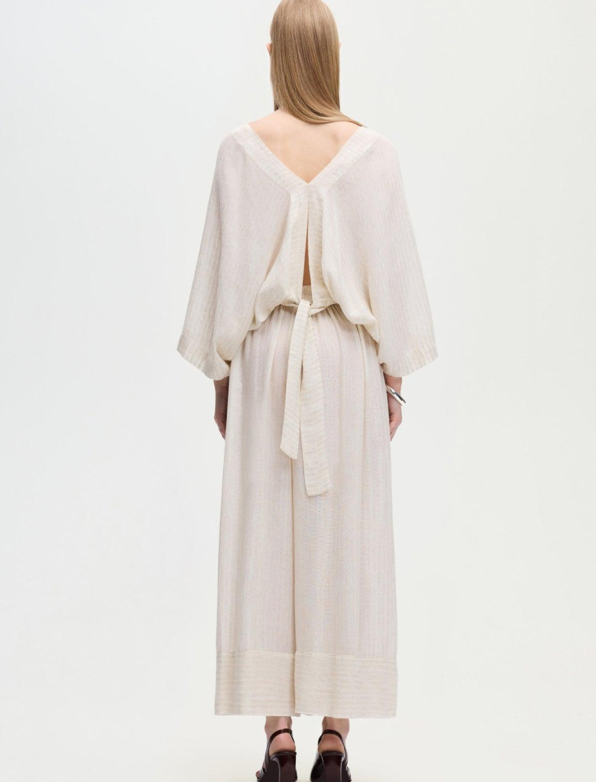 İKİKIZ Pileli Pantolon Kadın Naturel İKİKIZ Pileli Pantolon Kadın Naturel