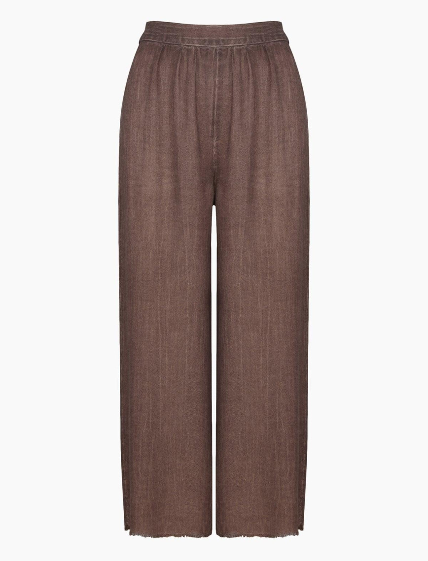 İKİKIZ Keten Pantolon Kadın Kahverengi İKİKIZ Keten Pantolon Kadın Kahverengi