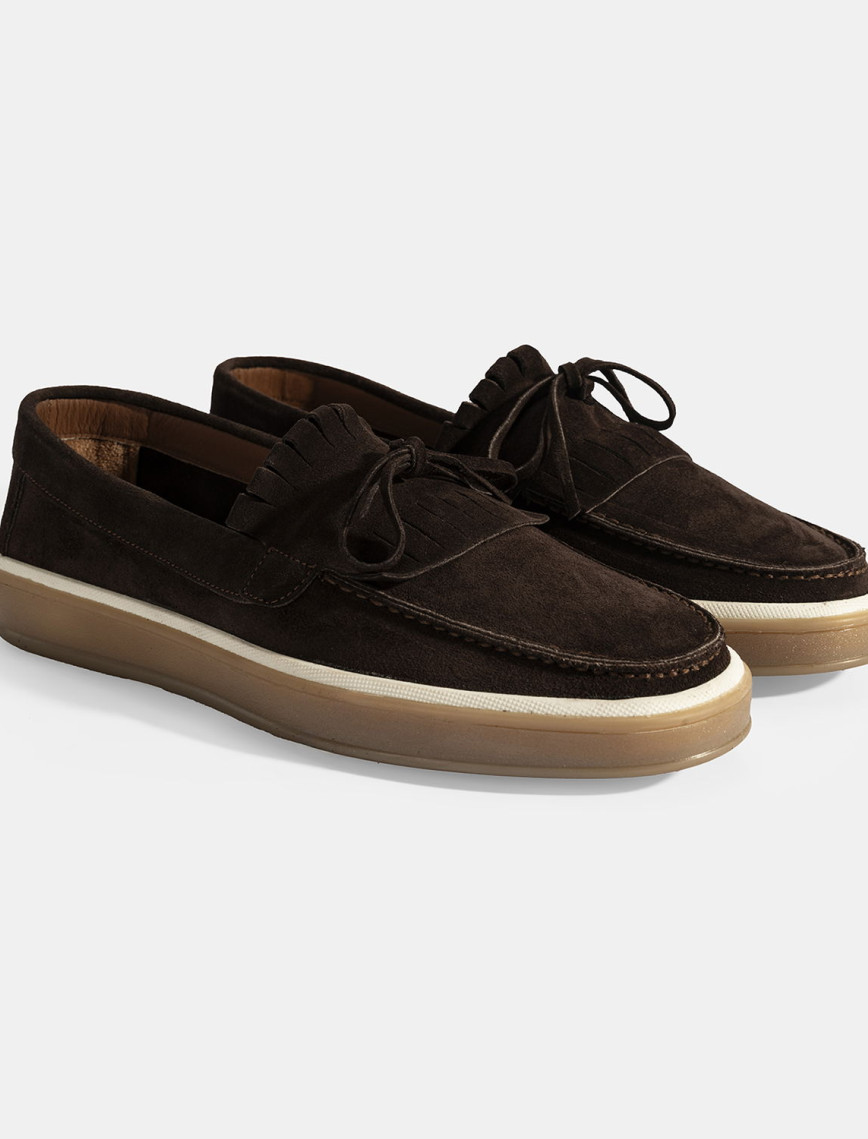 Erkek Kahve Süet Püsküllü Loafer Erkek Kahve Süet Püsküllü Loafer