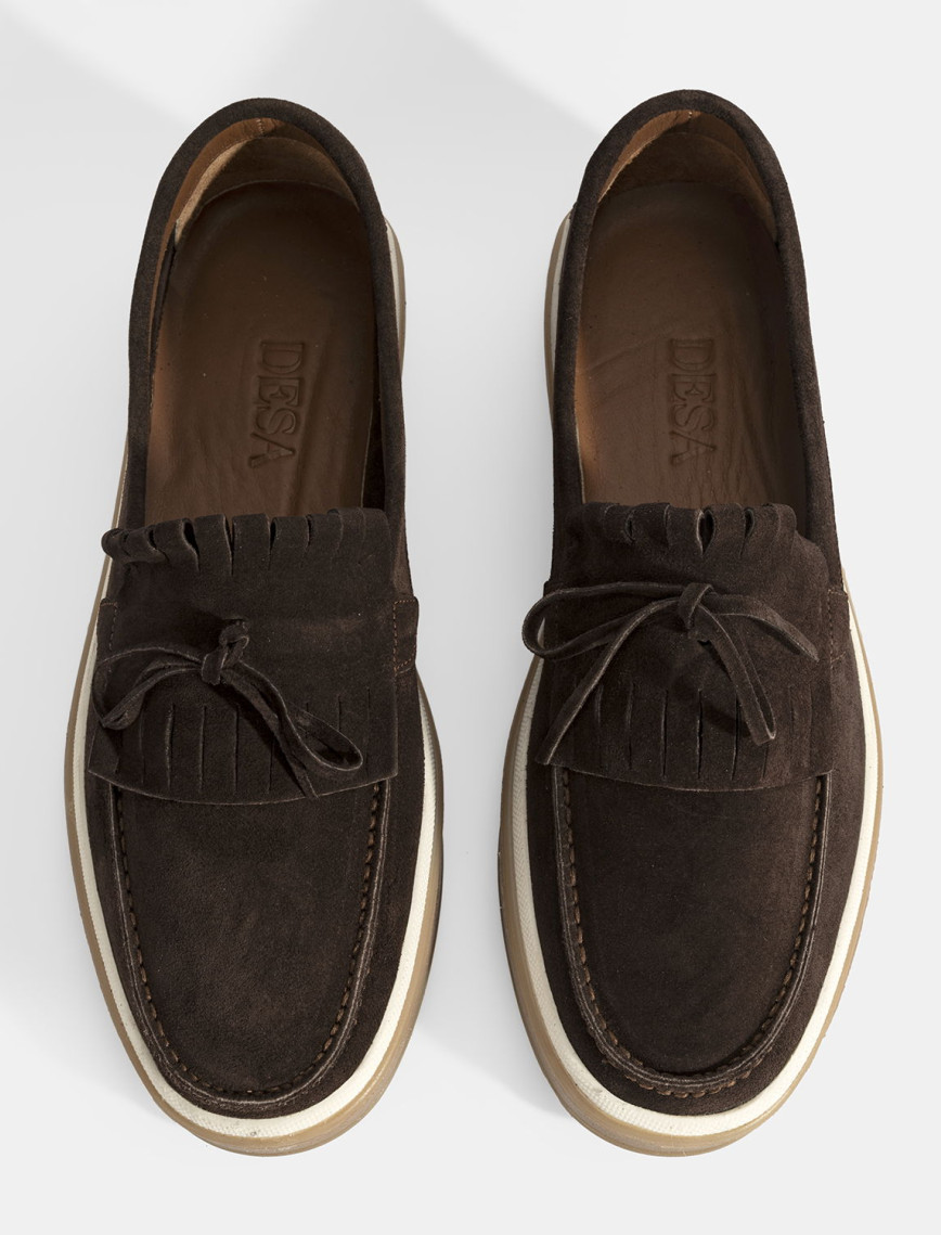 Erkek Kahve Süet Püsküllü Loafer Erkek Kahve Süet Püsküllü Loafer