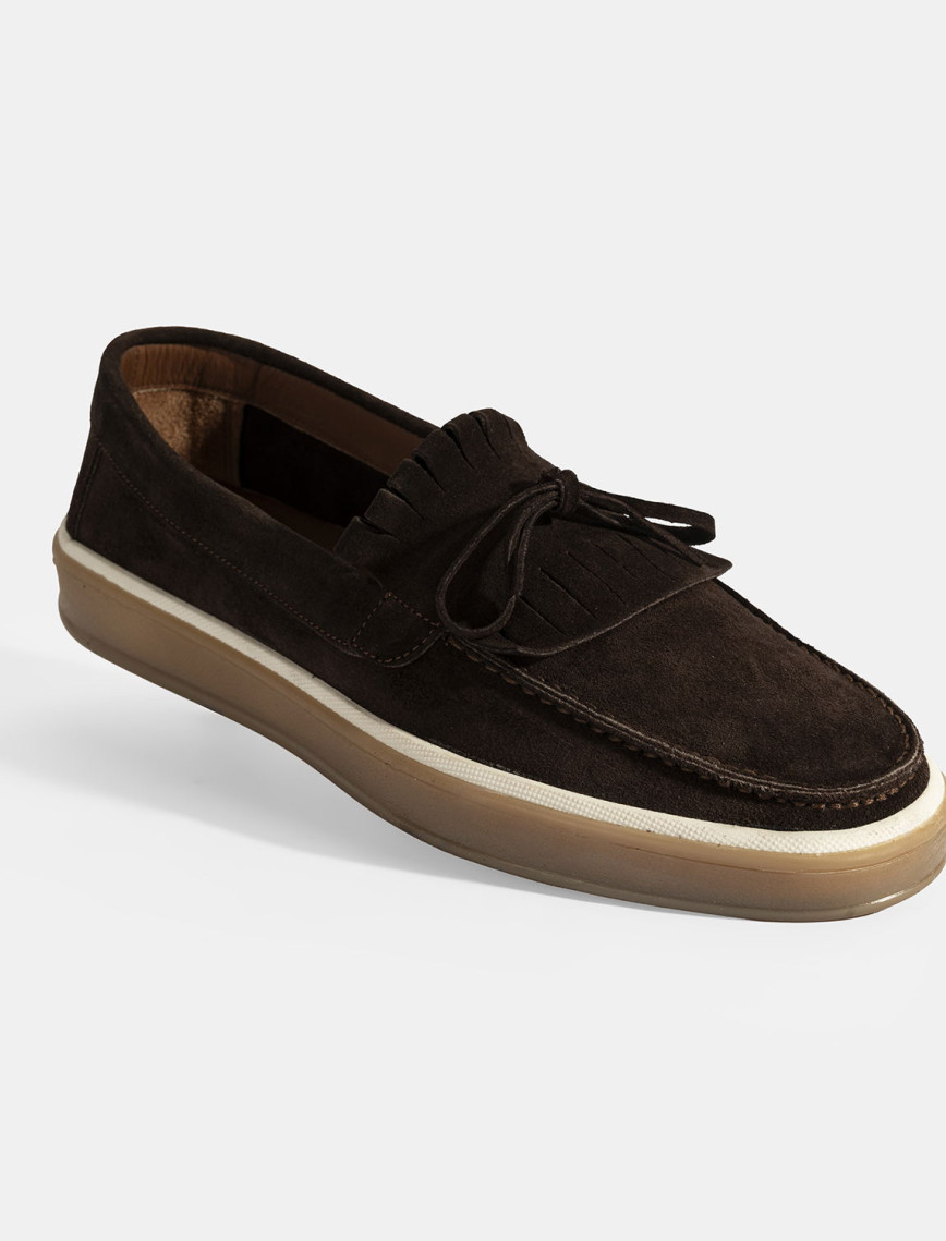 Erkek Kahve Süet Püsküllü Loafer Erkek Kahve Süet Püsküllü Loafer