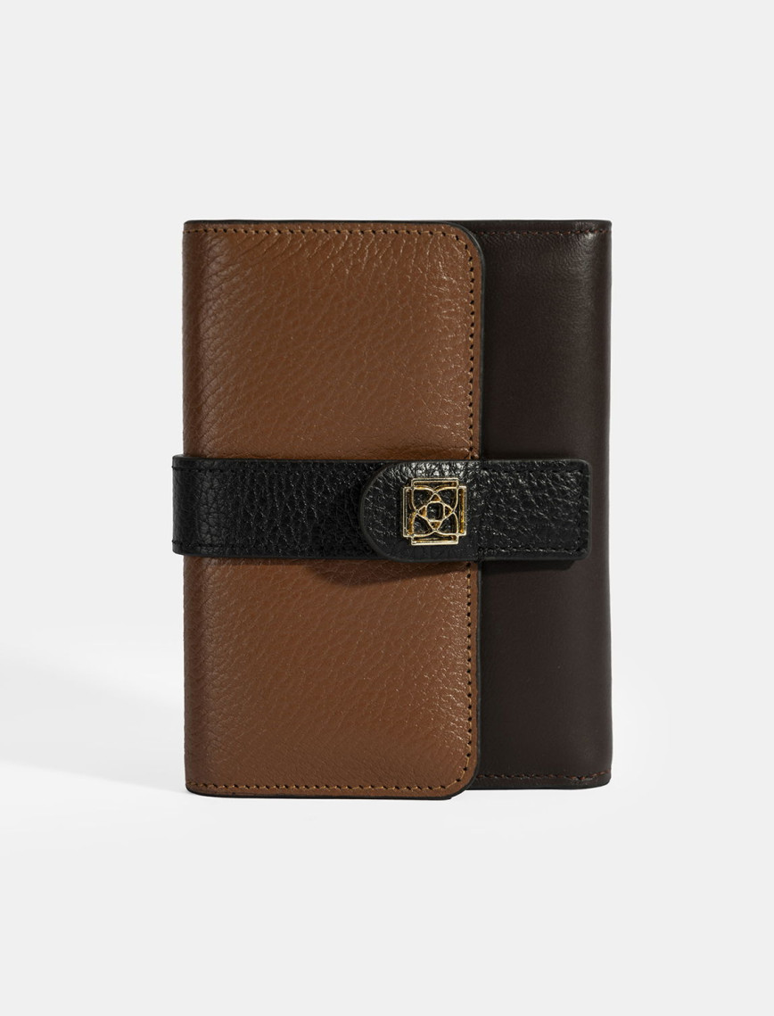 Kadın Kahve / Siyah Deri Cüzdan Kadın Kahve / Siyah Deri Cüzdan