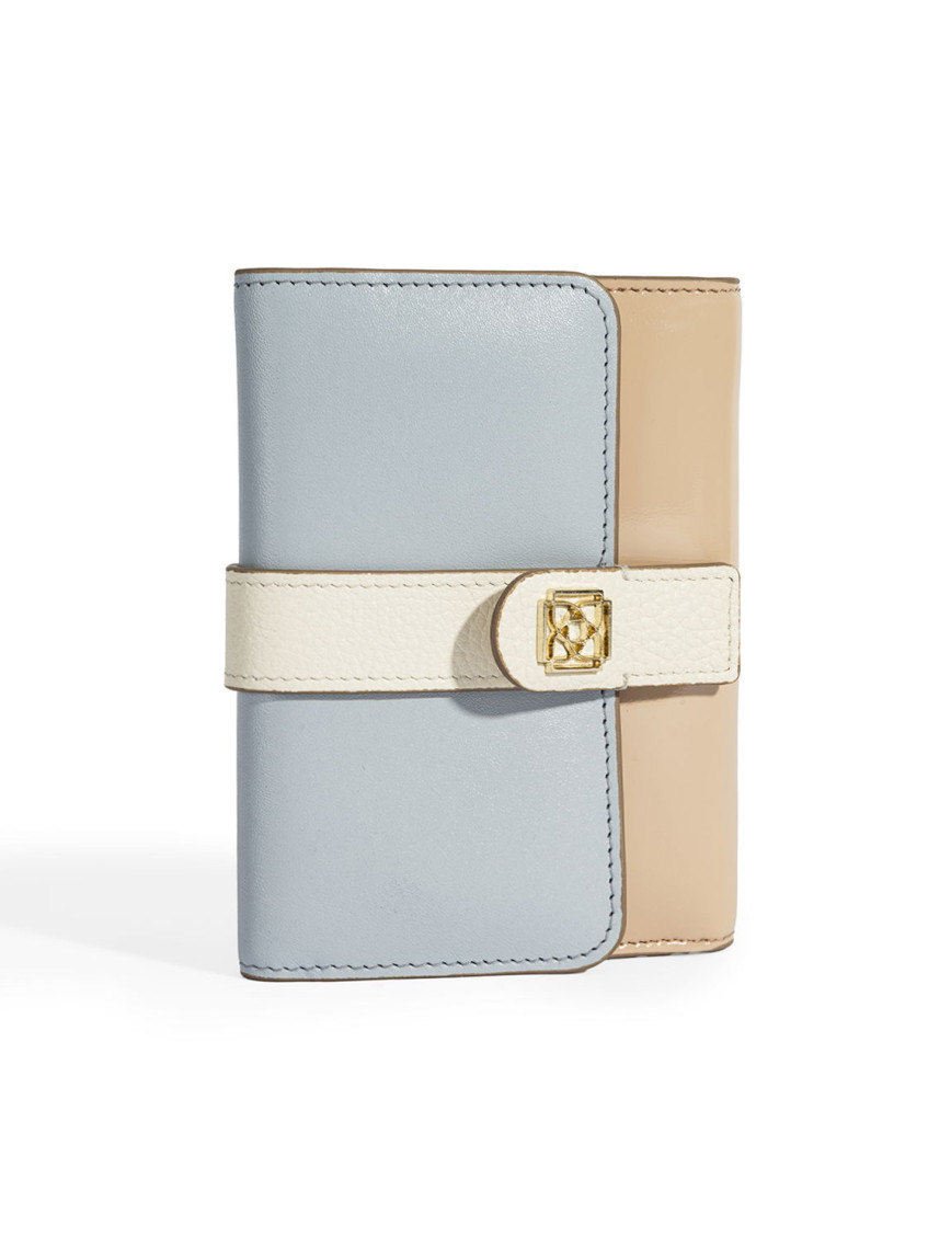 Kadın Mavi / Bej Deri Cüzdan Kadın Mavi / Bej Deri Cüzdan