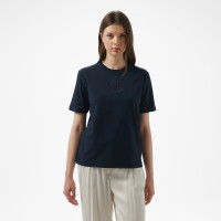 Brooks Brothers Bisiklet Yaka Önü Bb Nakışlı Kadın Lacivert T-Shirt Brooks Brothers Bisiklet Yaka Önü Bb Nakışlı Kadın Lacivert T-Shirt