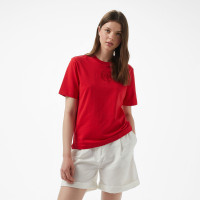 Brooks Brothers Bisiklet Yaka Önü Bb Nakışlı Kadın Kırmızı T-Shirt Brooks Brothers Bisiklet Yaka Önü Bb Nakışlı Kadın Kırmızı T-Shirt