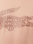 Lacoste Erkek Regular Fit Bisiklet Yaka Baskılı Açık Kahverengi T-Shirt