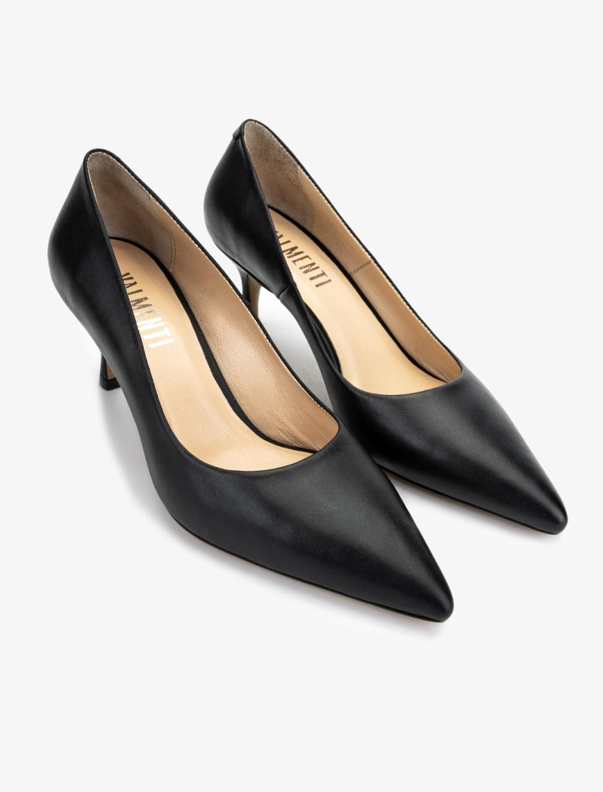Valmenti Kadın Siyah Deri Topuklu Ayakkabı Valmenti Kadın Siyah Deri Topuklu Ayakkabı