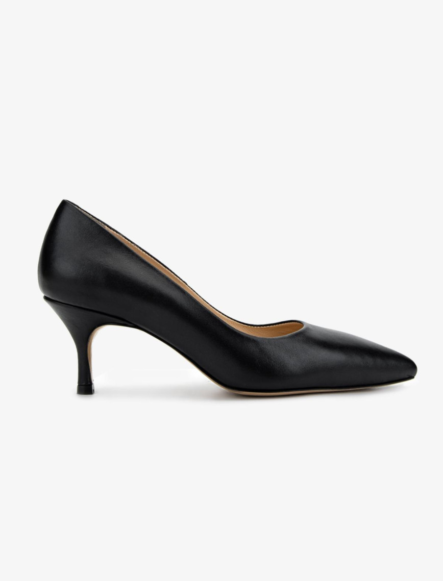 Valmenti Kadın Siyah Deri Topuklu Ayakkabı Valmenti Kadın Siyah Deri Topuklu Ayakkabı