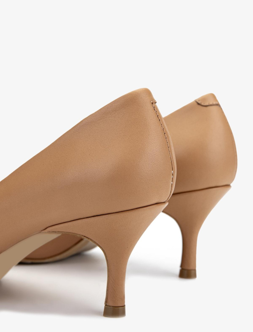 Valmenti Kadın Taba Deri Topuklu Ayakkabı Valmenti Kadın Taba Deri Topuklu Ayakkabı