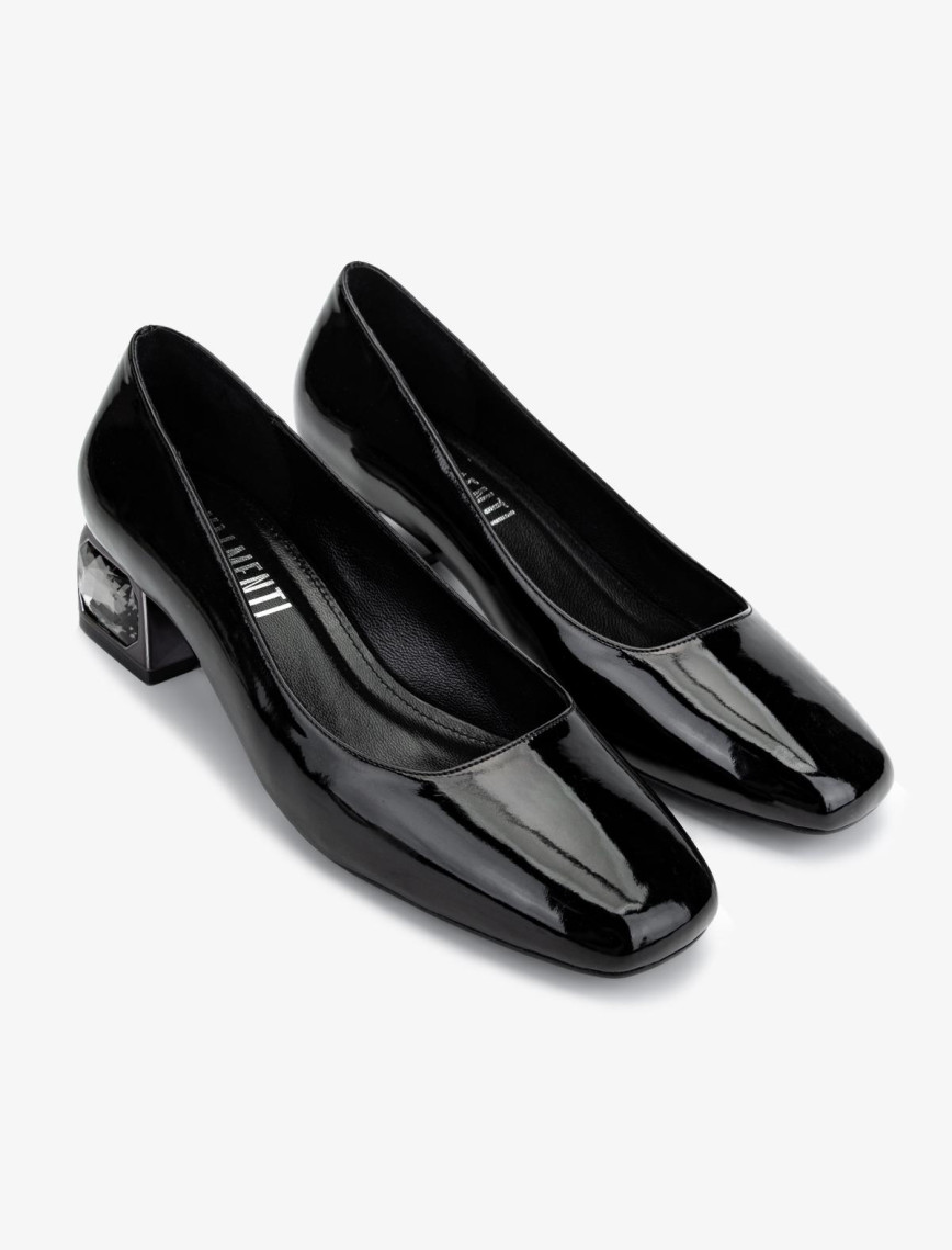 Valmenti Kadın Siyah Rugan Topuklu Ayakkabı Valmenti Kadın Siyah Rugan Topuklu Ayakkabı