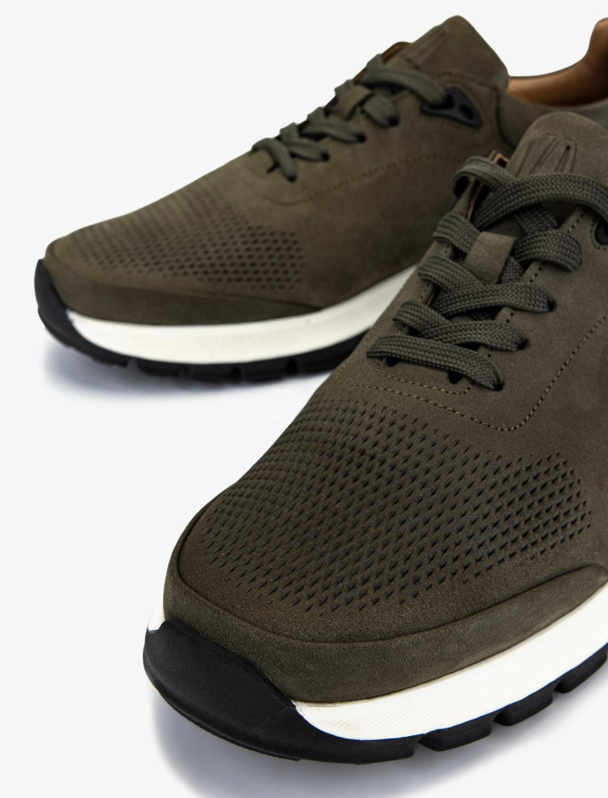 Valmenti Erkek Hakiki Deri Yeşil Sneakers & Spor Ayakkabı