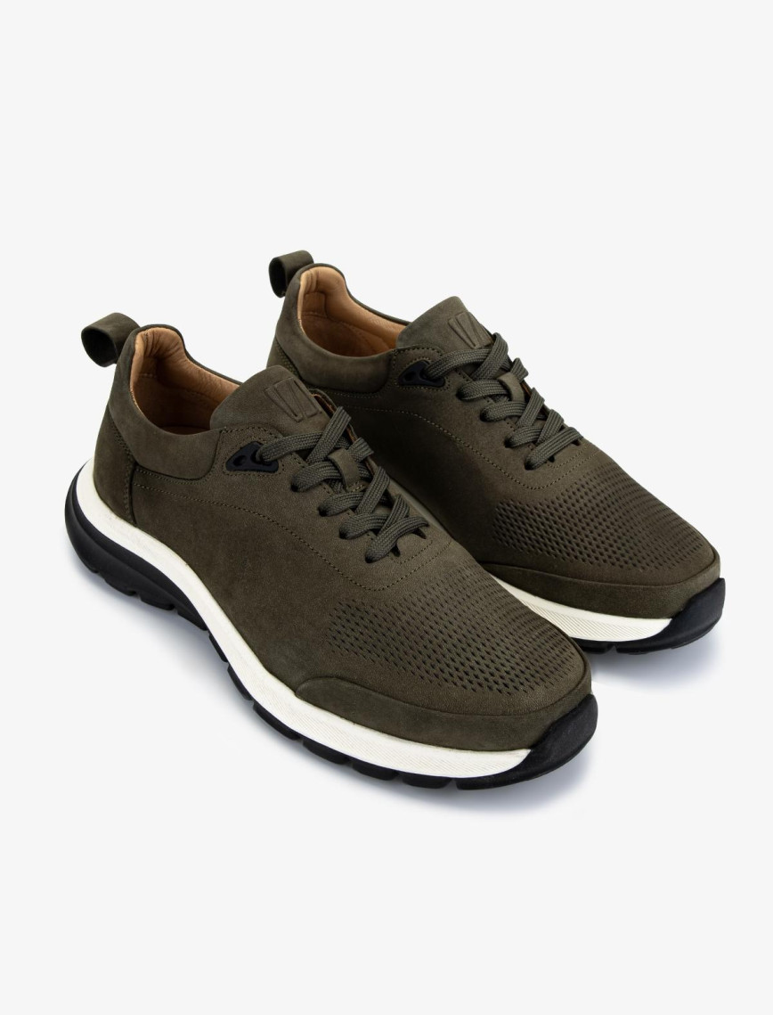 Valmenti Erkek Hakiki Deri Yeşil Sneakers & Spor Ayakkabı