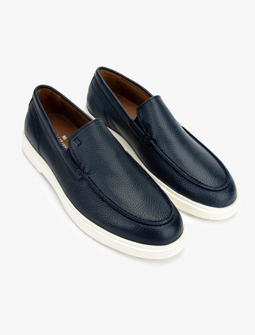 Valmenti Erkek Hakiki Deri Lacivert Loafer Ayakkabı Valmenti Erkek Hakiki Deri Lacivert Loafer Ayakkabı