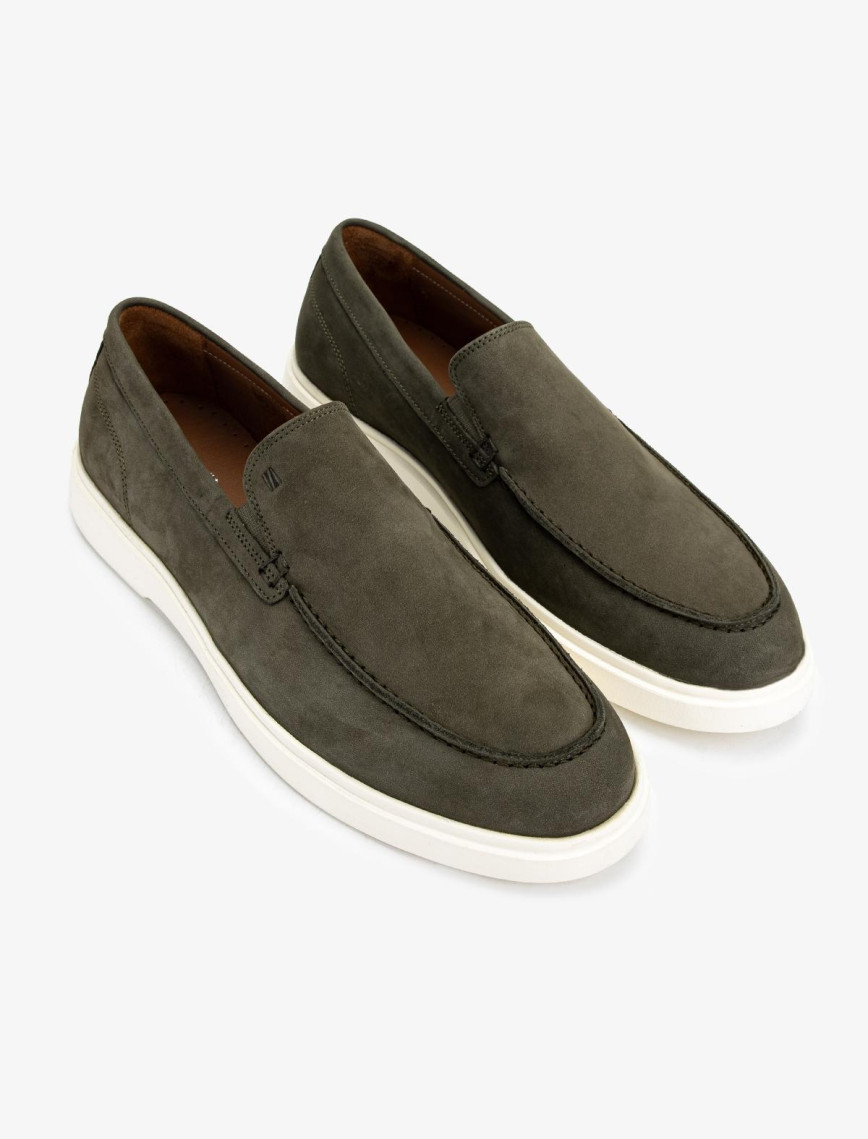 Valmenti Erkek Hakiki Deri Yeşil Loafer Ayakkabı