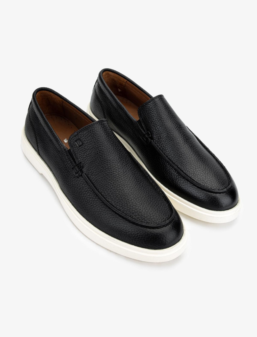 Valmenti Erkek Hakiki Deri Siyah Floter Loafer Ayakkabı Valmenti Erkek Hakiki Deri Siyah Floter Loafer Ayakkabı