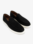 Valmenti Erkek Hakiki Deri Siyah Nubuk Loafer Ayakkabı