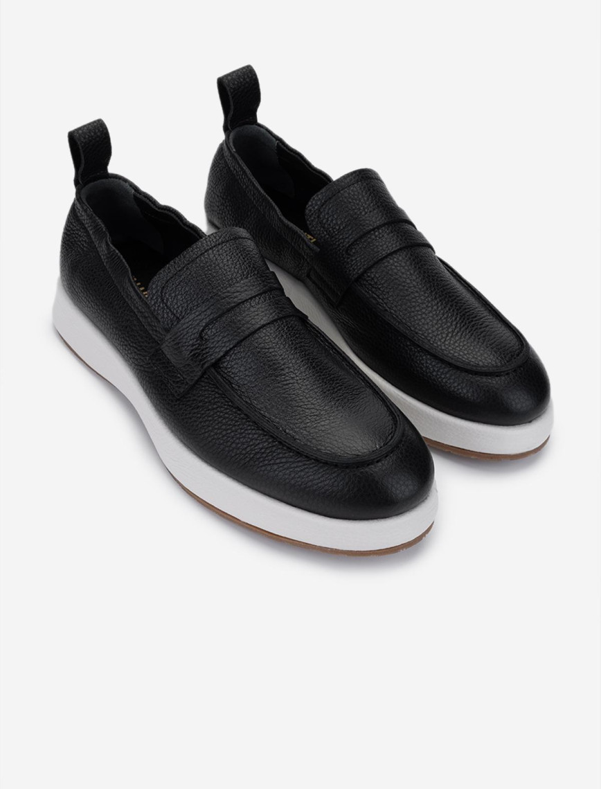 Valmenti Erkek Hakiki Deri Siyah Floter Loafer Ayakkabı Valmenti Erkek Hakiki Deri Siyah Floter Loafer Ayakkabı