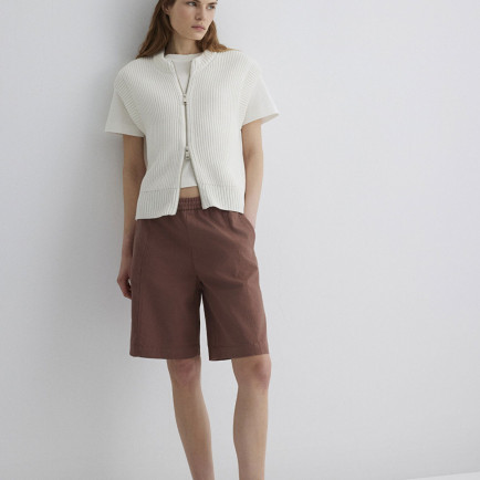 Mavi Kahverengi Bermuda Şort 1410200-70387