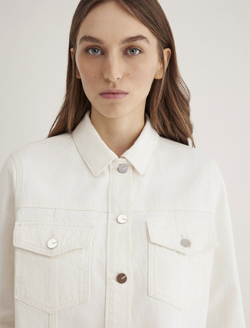 Mavi Thalia Mavi Premium Beyaz Jean Ceket 1110289-89161 Mavi Thalia Mavi Premium Beyaz Jean Ceket 1110289-89161