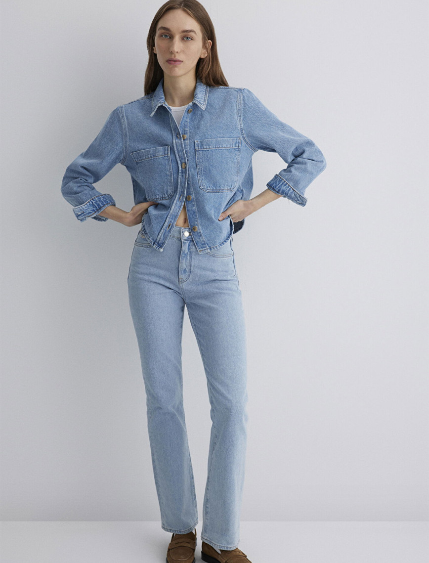 Mavi Paola Mavi Premium Indigo Mavisi Jean Gömlek Crop / Kısa Kesim 1210779-89212 Mavi Paola Mavi Premium Indigo Mavisi Jean Gömlek Crop / Kısa Kesim 1210779-89212