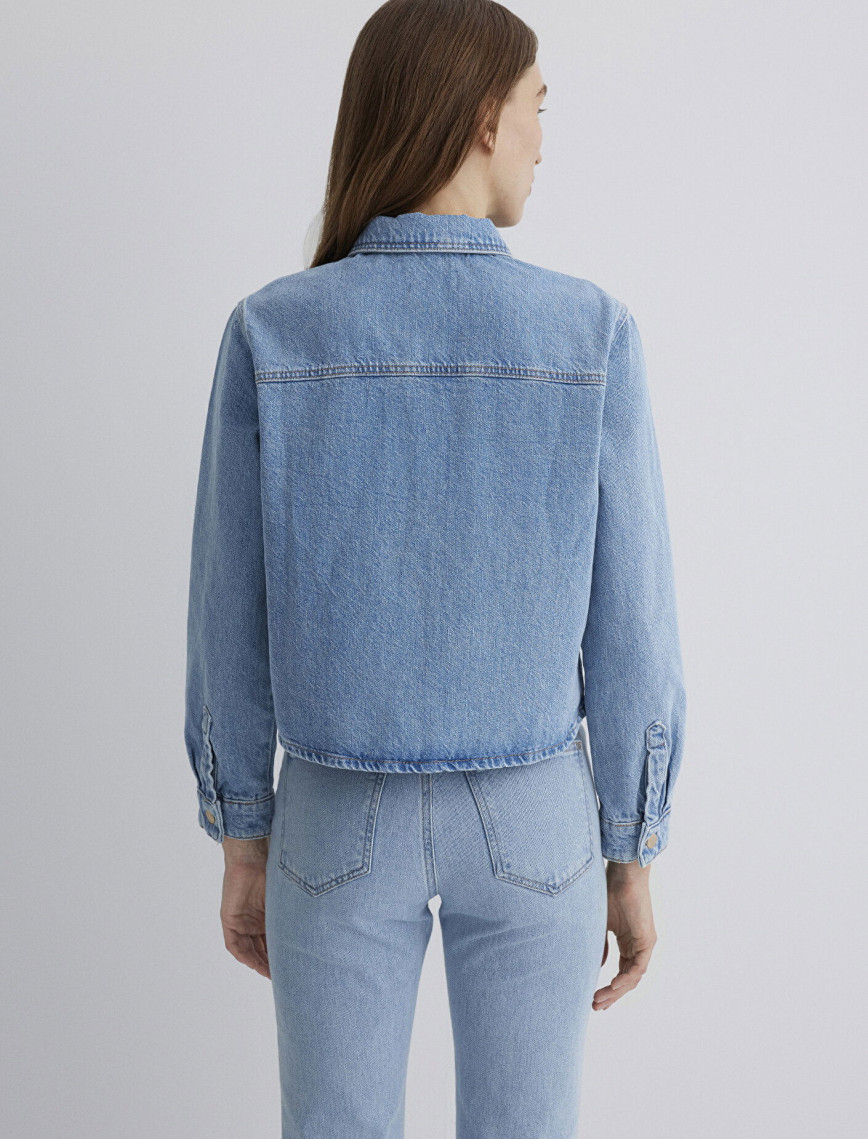 Mavi Paola Mavi Premium Indigo Mavisi Jean Gömlek Crop / Kısa Kesim 1210779-89212 Mavi Paola Mavi Premium Indigo Mavisi Jean Gömlek Crop / Kısa Kesim 1210779-89212