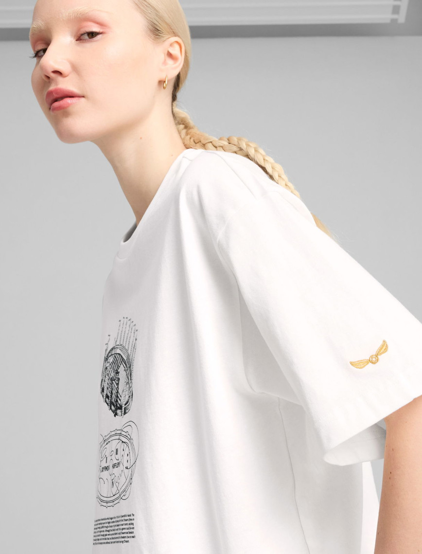 Puma X Harry Potter Unisex Beyaz T-Shirt Puma X Harry Potter Unisex Beyaz T-Shirt