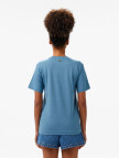 Lacoste Print Cotton Kadın Mavi T-Shirt