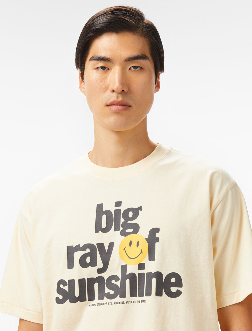 The Market Big Ray Of Sunshine Unisex Krem T-Shirt The Market Big Ray Of Sunshine Unisex Krem T-Shirt