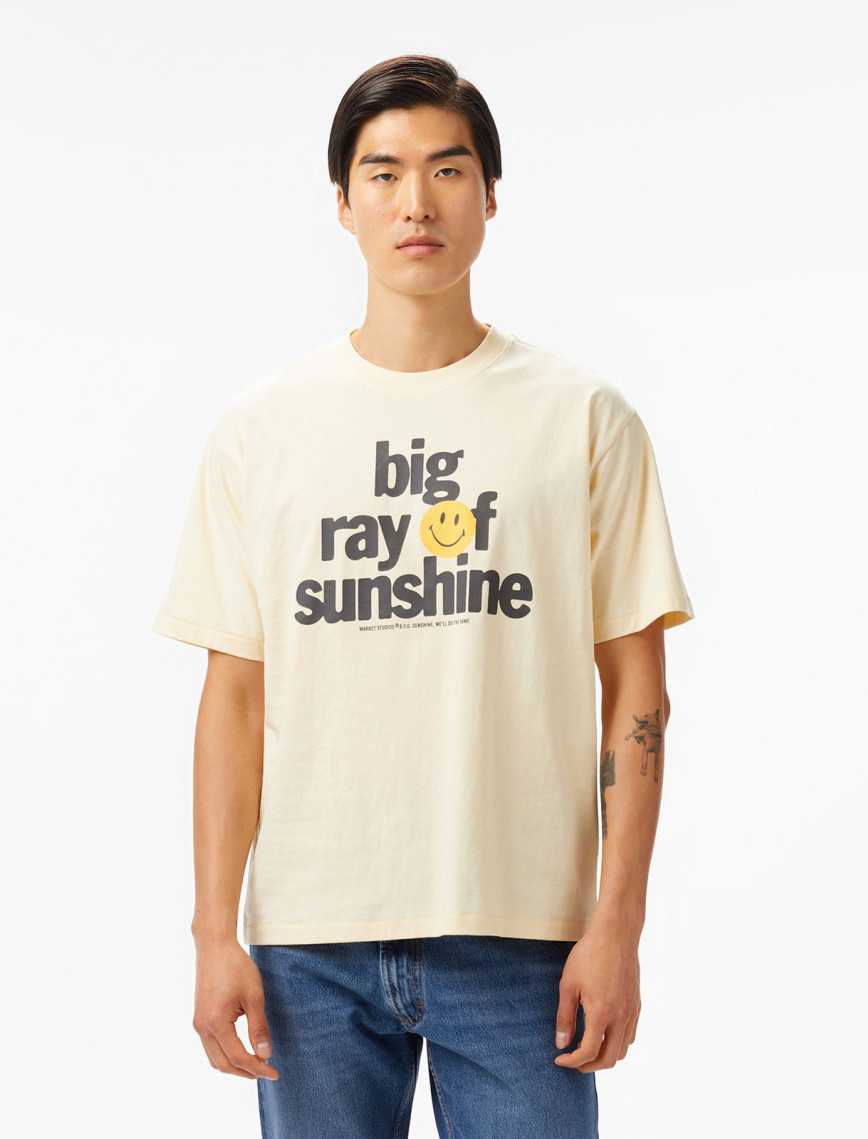 The Market Big Ray Of Sunshine Unisex Krem T-Shirt The Market Big Ray Of Sunshine Unisex Krem T-Shirt