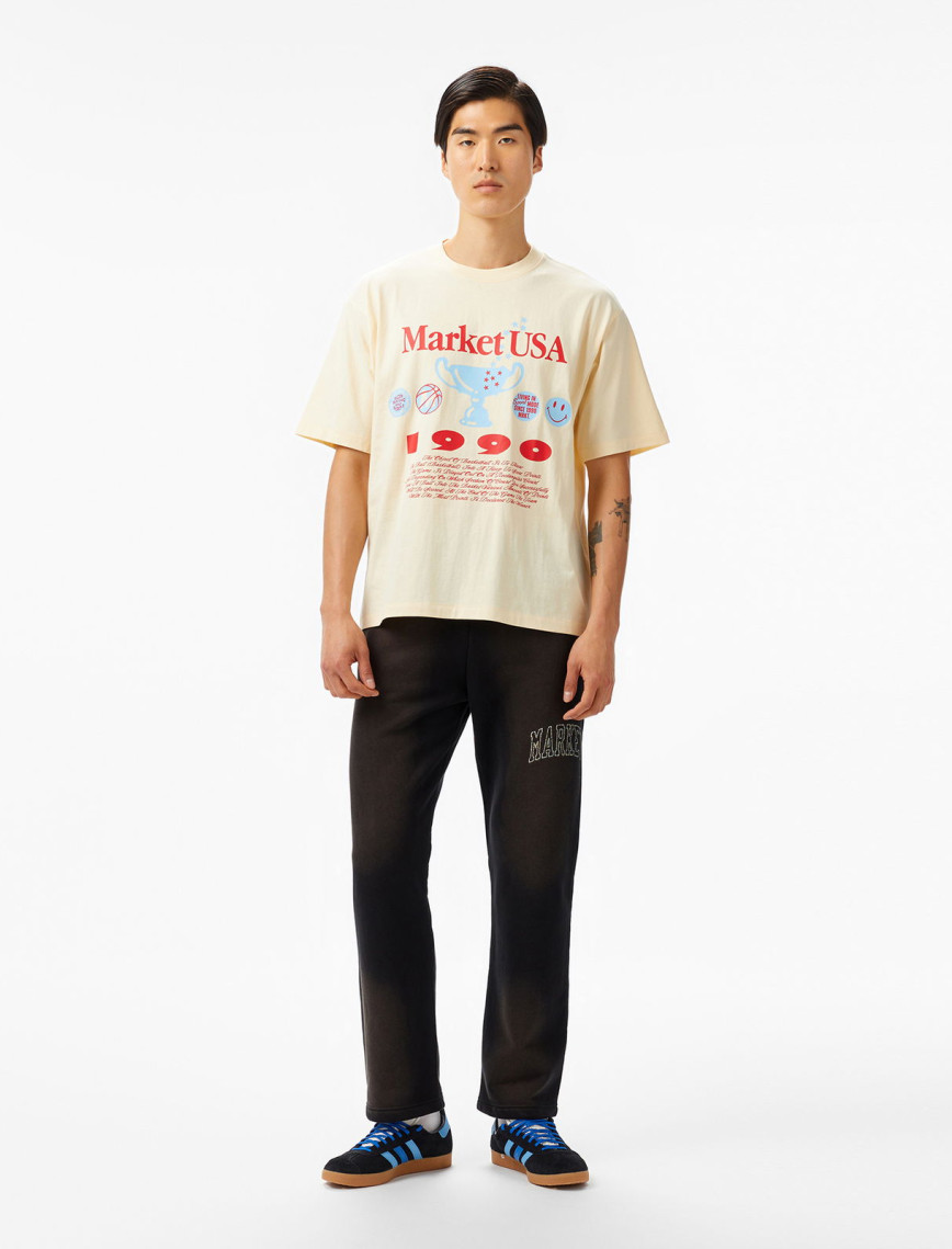 The Market USA 1990 Unisex Krem T-Shirt The Market USA 1990 Unisex Krem T-Shirt